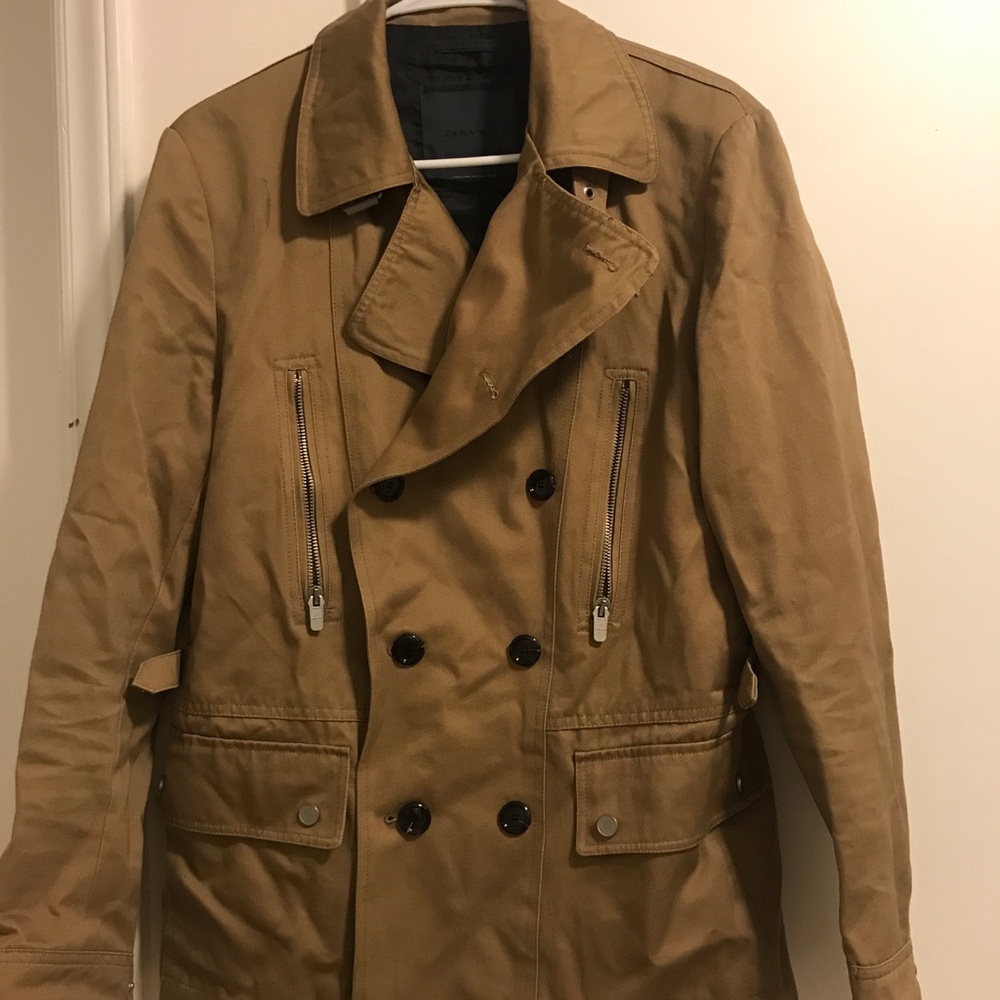 Zara men’s double breasted pea coat